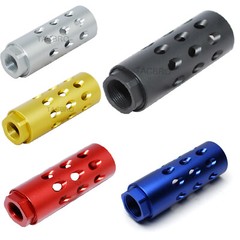 Anodized Aluminum 1/2×28 Muzzle Brake Compensator for 9MM -Color Var