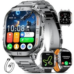 GPS Military Smart Watch for Men(Answer/Call), 2.13» Smartwatch,60 Days DM6-A