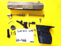 Lorcin L25 .25 ACP Chrome Slide Black Grips Trigger Safety Small Parts 20-466