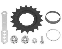 KT 18T Coaster Brake Hub Trim Kit Black Bicycle Rear Wheel Hardware Parts Set.