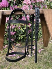 Leaders Leather Hunt Bridle For Cob- W/leather Laced Reins!