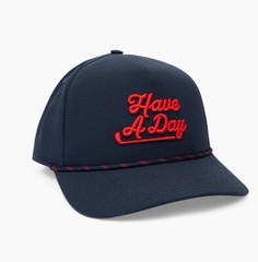 NEW Breezy Golf «Have A Day» Rope Navy/Red Snapback Golf Hat/Cap