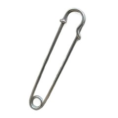 Vintage Safety Pin Large Horse Blanket Kilt Pin 4″ Silver Tone Jumbo