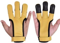 ARCHERY SHOOTING LEATHER GLOVE TOP QUALITY GLOVE 100% REAL LEATHER