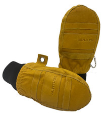KIDS ALTITUDE “LIL’ BUTTA” WAXED PIGSKIN LEATHER FLYLOW SKI SNOWBOARD MITTENS