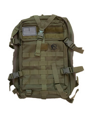 USCCA Tactical Backpack Green American Flag Patch Adjustable Straps