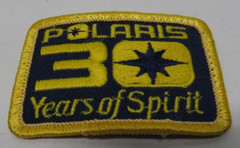POLARIS 30 YEARS OF SPIRIT EMBROIDERED SEW ON IRON PATCH SNOWMOBILE 2″ X 2 3/4″