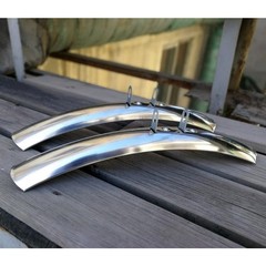 Retro Road Bike Fenders 700C 23C 25C Stainless Steel Front Rear Mudguard Set