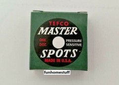 MASTER TEFCO BRAND BILLIARD POOL GAME TABLE BILLIARDS 12 SPOTS STICKERS USA MADE