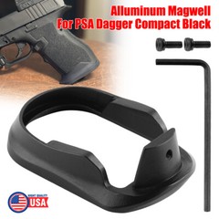 Black Aluminum Flared Magwell Fit for PSA Dagger Compact