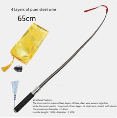 New Handmade 304 Stainless Steel Steel Whip Horse Bull Whip Cowboy Horsewhip Toy