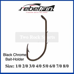 rebelFIN Baitholder BAIT HOOKS – Black Chrome – 1/0 2/0 3/0 4/0 5/0 6/0 7/0 8/0