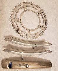 Good Used Bike Parts STRONGLIGHT 52 Chainring & 3 Fenders Bluemels & More