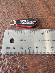 1 «Red» Titleist Logo Staff Tour Golf Bag Zipper Slider Pull 1.7” Replacement