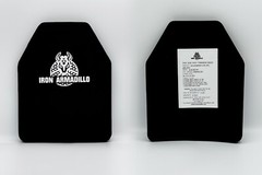 IRON ARMADILLO® Level III+ RF2 Stand Alone Ceramic Rifle Armor Plate Medium PAIR