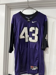 Nike TCU Horned Frogs #43 Football Jersey Mens Medium Purple Black Authentic