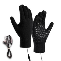 Heated Gloves Electric Rechargeable Battery Hand Warm Windproof Thermal Winter