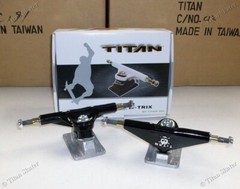 BLEMISHED TITAN TI-TRIX 5.0 Skateboard Trucks (1 Pair) SKULL & CROSSBONES Logo!