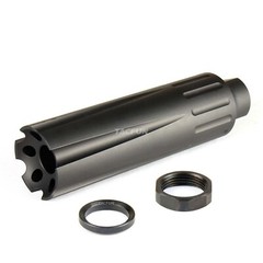 4.5″ Extra Long Linear Compensator Muzzle Brake 1/2×28 TPI for .22LR/.223/5.56
