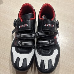 BUCKLOS B708 Cycling Shoes Men’s 7.5 Black Road MTB Bike Clip Strap Sneakers