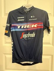 Santini Trek Segafredo Jersey Men’s L Navy/Red/Blue/White SS FZ Pockets Poly