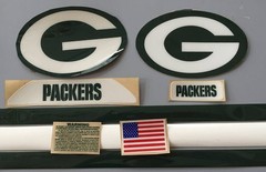 Green Bay PACKERS FULL SIZE Decals Professional Printed/Ships next day