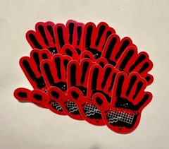 Vintage Journeys Hand Print Stickers Red Lot Of 10 Skate Shoe Y2K