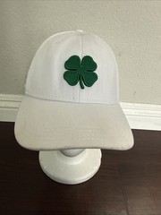 Black Clover Live Lucky Hat Cap Fitted L/XL Golf Baseball White/green