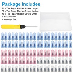 100PCS Tire Repair Nails Kit with 3 Sizes Screw in Tire Repair Plugs Repair Tool