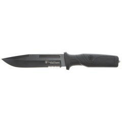 Smith & Wesson Fixed Knife 8Cr13MoV Steel Blade Black Polymer Handle – 1100071