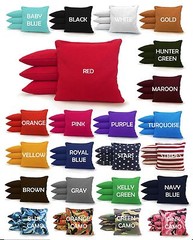 8 All Weather Regulation Cornhole Bags – 23 Colors -High Quality – Resin Filled