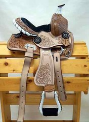 Premium Leather Western Barrel Racing Horse Saddle Tack Set Size 14″ to 18″