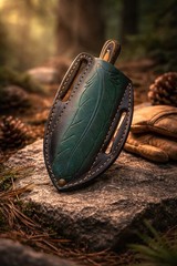 Hand Engraved Leather Sheath For Fixed Blade Knife Case Holster Tactical Pancake