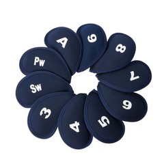 10pcs Golf Number Headcover Waterproof Iron Cover Set Easy To Clean Leather Gea