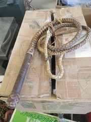 Brown Braided Leather Bullwhip Whip – MPN Does Not Apply
