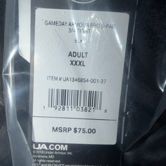 Under Armour pro 5 pad 3/4 tight Mens Adult Football Pant size 3XL