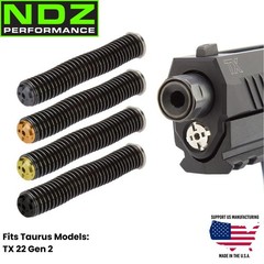NDZ Taurus TX 22 Guide Rod Assembly Stainless Steel ISMI Spring, USA Made