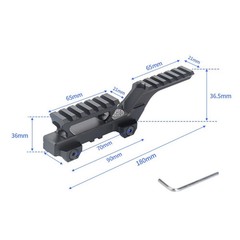 EvolutionGear Maded: Hydra Mount Riser for EXPS3 Holographic 20mm Picatinny Rail