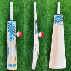 English Willow Cricket Bat Top Quality Grade 1st VELES Sports Blue Sticker