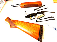 MOSSBERG 500 20GA WOOD STOCK and FOREND (6-5/8”) + Action Parts
