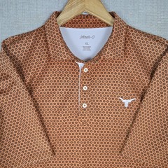 JOHNNIE O x TEXAS UT LONGHORNS Mens Size XL Performance Polo Shirt Burnt Orange