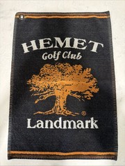 VTG Hemet Ca. Golf Club Landmark Caddy Golf Towel Sir Christopher Hatton