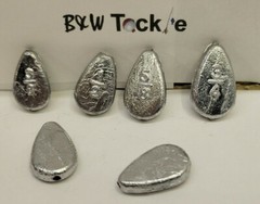 Flat No-Roll Slip/Slide Sinkers 3/8, 1/2, 5/8, or 3/4 oz. catfish weight fishing