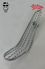 ORIGINAL Vintage Lowrider All SQUARE Twisted Bicycle Seat PAN in Chrome or Gold.