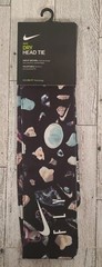 Nike FLY Head Tie Wrap Dri Fit Swoosh Graphite Black Headwrap Bandeau OSFM NEW
