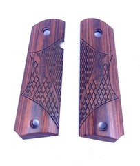 Factory Smith & Wesson E Series Rosewood Full Size 1911 Govt Grips Take-offs