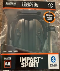 Howard Leight Impact Sport Shooting Earmuff with Bluetooth, Flat Dark Earth new