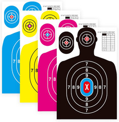 12 Pack Paper Shooting Targets 23×35 Silhouette Bullseye Range Practice Target