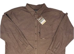 NWT Drake Waterfowl Autumn Brushed Twill Houndstooth Long Sleeve Shirt 3XL