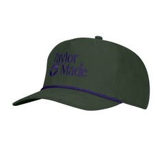 New TaylorMade A-Frame Legacy Rope Forrest Green/Purple Snapback Hat